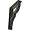 Ekena Millwork Bradford Wrought Iron Bracket, (Triple center brace), Antiqued Warm Silver 2"W x 7 1/2"D x 10"H BKTM02X07X10TBRAWS - alternate 1